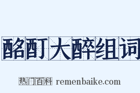 酩酊大醉组词是什么意思的图片